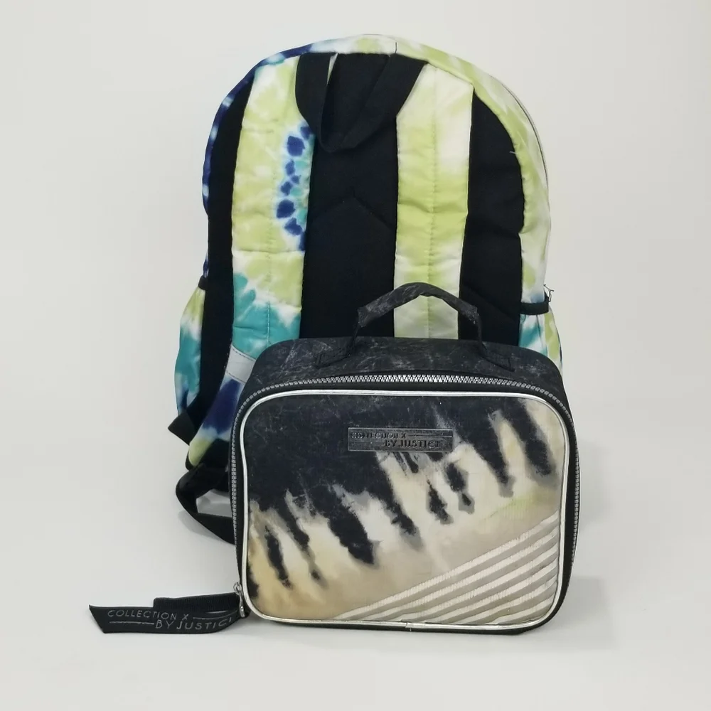 Justice Tie-Dye Backpack and Lunchbox Set!